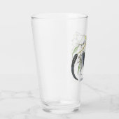 bleek groen gomblad met berichtglas glas (Rechts)