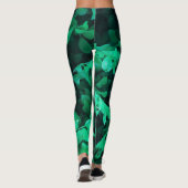 Bleek groen leder Plant pasta-kleuren Leggings (Achterkant)