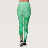 Bleek groen leder Plant pasta-kleuren Leggings (Achterkant)