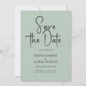 Bleek Groen Linen Eenvoudig Zwart Manuscript spare Kaart (Voorkant)