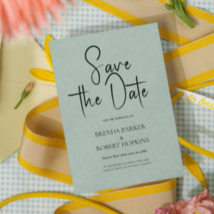 Bleek Groen Linen Eenvoudig Zwart Manuscript spare Kaart