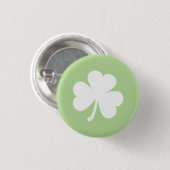 Bleek groen met Irish Shamrock Ronde Button 3,2 Cm (Voorkant /achterkant)