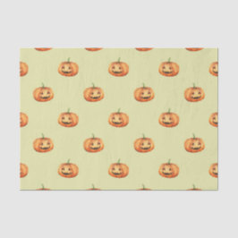 BLEEK GROEN MET ORANJE THANKSGIVING PUMPKINS TISSUEPAPIER