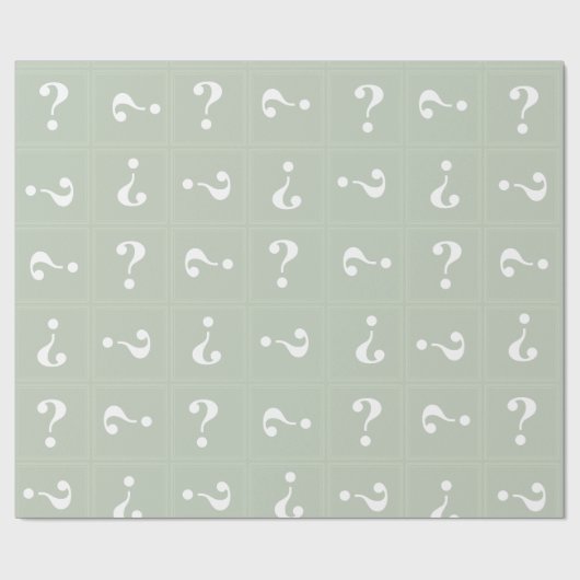 Bleek groen mysterie cadeaupapier (Vlak)