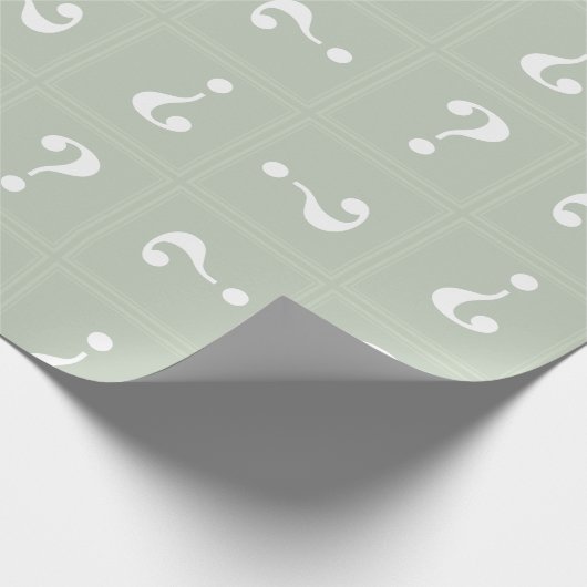 Bleek groen mysterie cadeaupapier (Hoek)