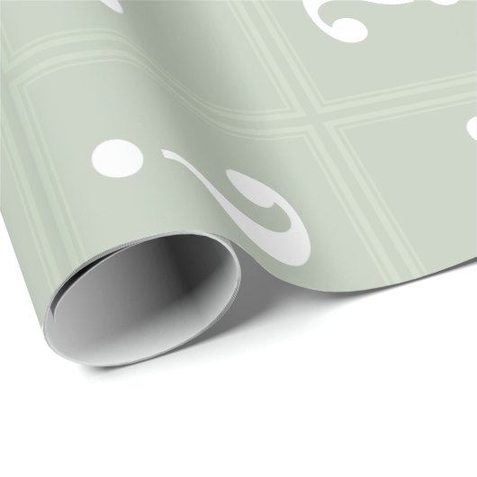 Bleek groen mysterie cadeaupapier (Rol Hoek)