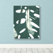 Bleek Groen Pastel Zwitsers Plant Canvas Afdruk (Insitu (Houten vloer))