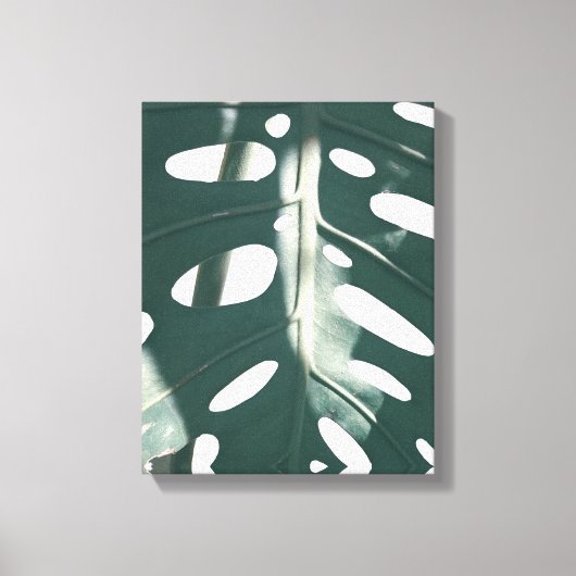Bleek Groen Pastel Zwitsers Plant Canvas Afdruk (Voorkant)