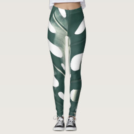 Bleek Groen Pastel Zwitsers Plant Leggings