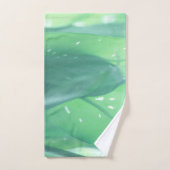 Bleek groen Plant leest patroon Bad Handdoek (Handdoek)