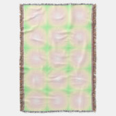 Bleek Groen Roos Wit 3D Optisch Gradiënt Patroon Deken (Voorkant Verticaal)
