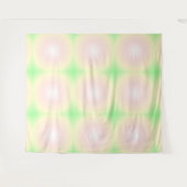 Bleek Groen Roos Wit 3D Optisch Gradiënt Patroon Wandkleed (Voorkant (horizontaal))
