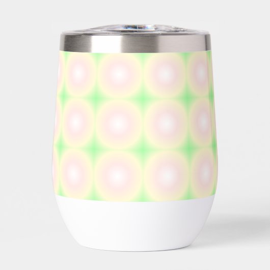 Bleek Groen Roos Wit 3D Optisch Verlooppatroon (Voorkant)