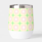 Bleek Groen Roos Wit 3D Optisch Verlooppatroon (Achterkant)