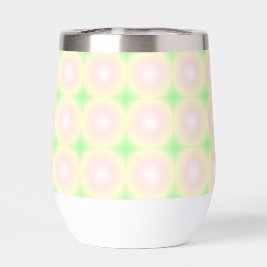 Bleek Groen Roos Wit 3D Optisch Verlooppatroon (Achterkant)