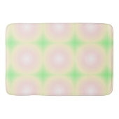 Bleek Groen Roos Wit 3D Optisch Verlooppatroon Badmat (Voorkant)