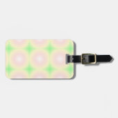Bleek Groen Roos Wit 3D Optisch Verlooppatroon Bagagelabel (Voorkant horizontaal)