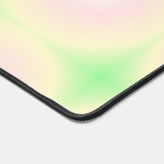 Bleek Groen Roos Wit 3D Optisch Verlooppatroon Bureaumat (Hoek)