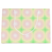 Bleek Groen Roos Wit 3D Optisch Verlooppatroon Groot Cadeauzakje (Voorkant)