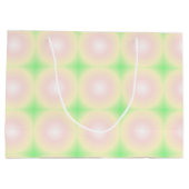 Bleek Groen Roos Wit 3D Optisch Verlooppatroon Groot Cadeauzakje (Achterkant)