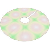 Bleek Groen Roos Wit 3D Optisch Verlooppatroon Kerstboom Rok (Gekanteld)