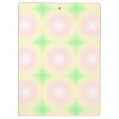 Bleek Groen Roos Wit 3D Optisch Verlooppatroon Klembord (Achterkant)