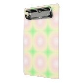 Bleek Groen Roos Wit 3D Optisch Verlooppatroon Mini Klembord (Angled2)