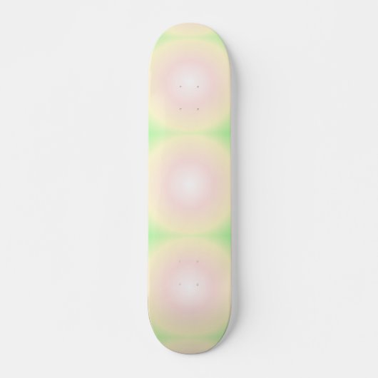Bleek Groen Roos Wit 3D Optisch Verlooppatroon Persoonlijk Skateboard (Voorkant)