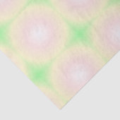 Bleek Groen Roos Wit 3D Optisch Verlooppatroon Tissuepapier (Detail)