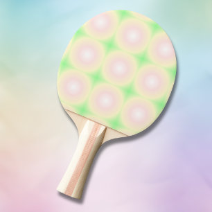 Bleek Groen Roze Wit 3D Optisch Gradiënt Patroon Tafeltennisbatje