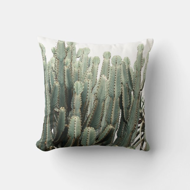 Bleek groen Succulent Plant Sierkussen Cushion (Voorkant)