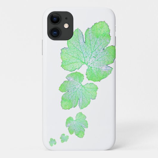 Bleek Groen Vlek Bladeren Textuur iPhone 11 Hoesje (Achterkant)