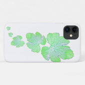 Bleek Groen Vlek Bladeren Textuur iPhone 11 Hoesje (Achterkant (horizontaal))