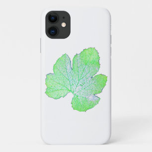 Bleek Groen Vlek Bladeren Textuur iPhone 11 Hoesje