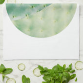 Bleek-groene cactus Fig Organic Feel Pastel Theedoek (Gevouwen)