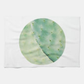 Bleek-groene cactus Fig Organic Feel Pastel Theedoek (Horizontaal)