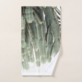 Bleek Groene Cactus Planten Patroon Bad Handdoek (Handdoek)
