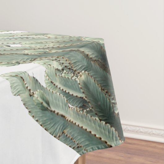 Bleek Groene Cactus Planten Patroon Tafelkleed (Voorbeeld)