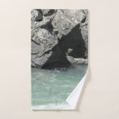 Bleek groene graniet-spa bad handdoek (Handdoek)