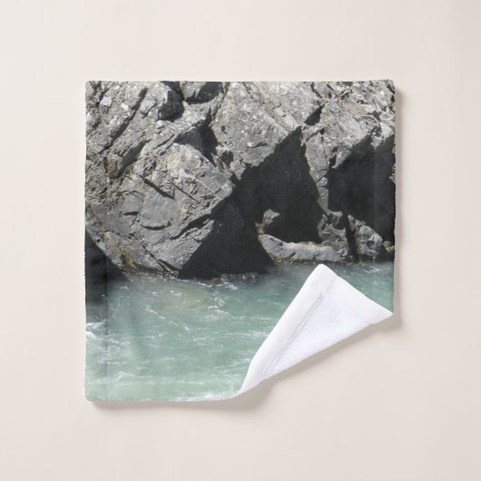 Bleek groene graniet-spa bad handdoek (Wasdoekje)