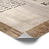 Bleek hout, licht Welkome Typografie Zitkaart Poster (Hoek)