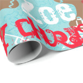 Bleek Ice Blue Gingerbrood op maat gesneden Gift W Cadeaupapier (Rol Hoek)