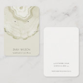 Bleek Ivory Gold Agate Ketting Veroorbaar beeldsch Visitekaartje (Voorkant / Achterkant)