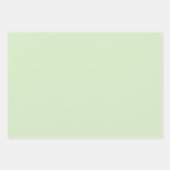 Bleek Jade Pset Patroon met Gecoördineerde Groenen Inpakpapier Vel (Voorkant 2)