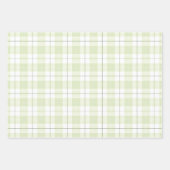 Bleek Jade Pset Patroon met Gecoördineerde Groenen Inpakpapier Vel (Voorkant)