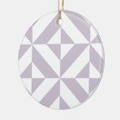 Bleek Koele Druif Geometrisch Deco Kubuspatroon Keramisch Ornament (Links)