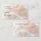 Bleek koraal roos visitekaartje (Voorkant / Achterkant)