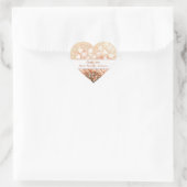 Bleek koraalridster hart sticker (Tas)