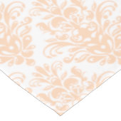 Bleek koraalroze en wit Elegant Damask Patroon Tafelkleed (Gekanteld)