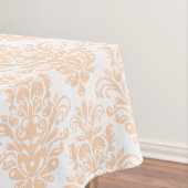 Bleek koraalroze en wit Elegant Damask Patroon Tafelkleed (Voorbeeld)